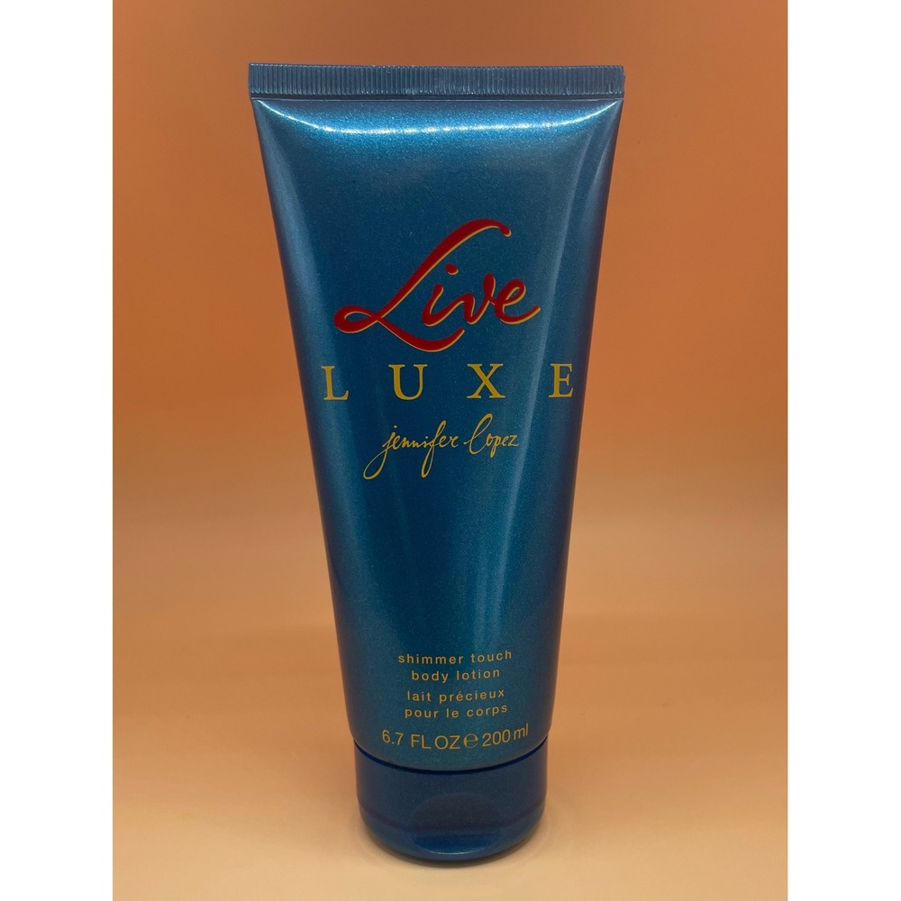 Jennifer Lopez Live Luxe Shimmer Touch Body Lotion 6.7oz 200ml‎ Teal Blue Tube